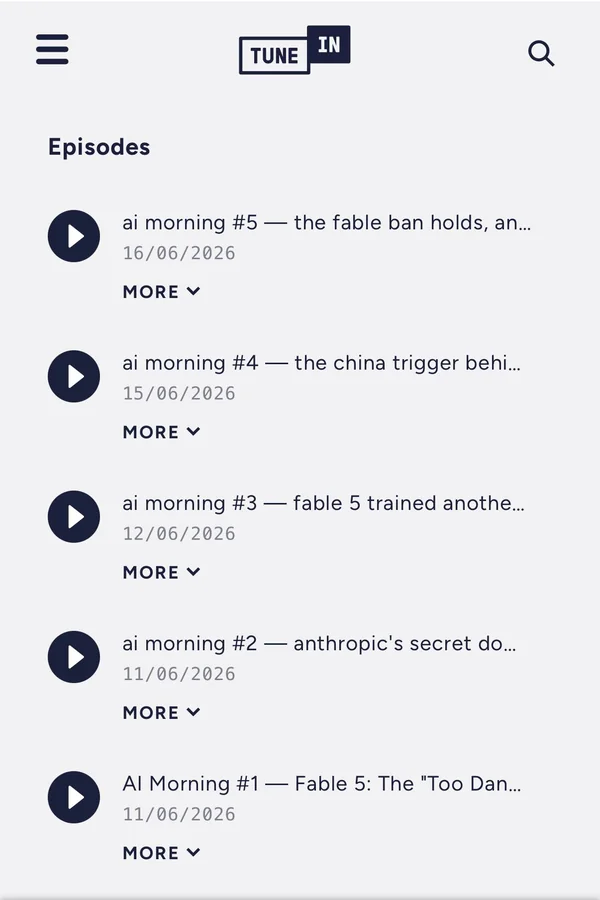 ai morning on TuneIn — episodes