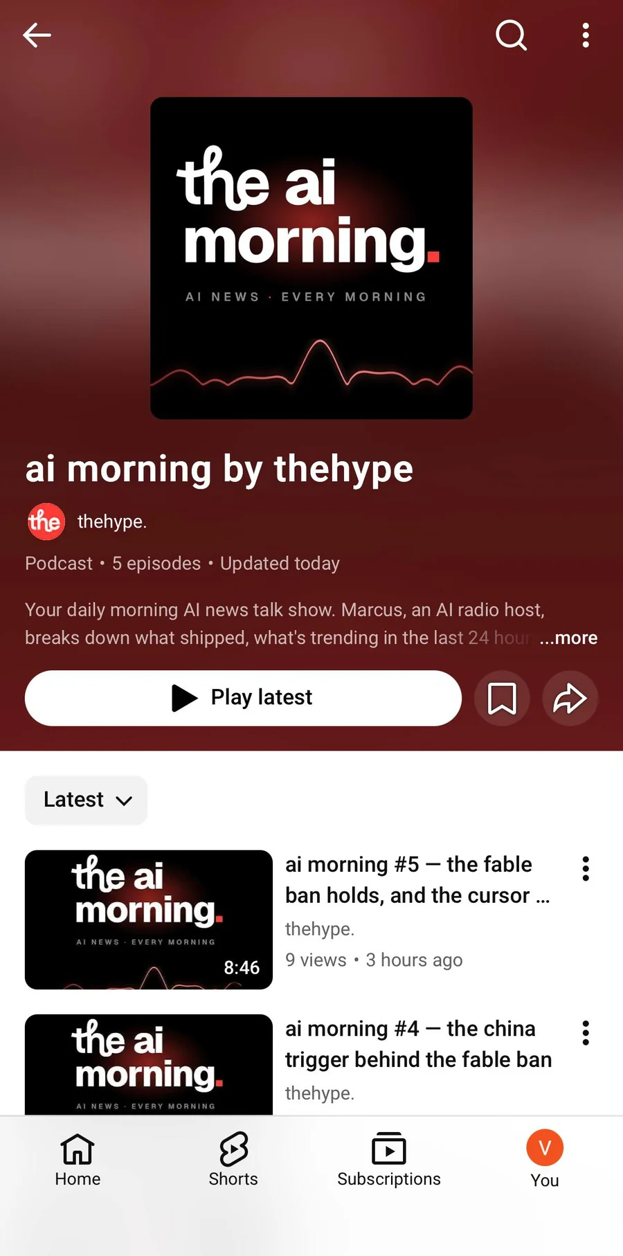 ai morning on YouTube